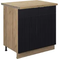 Vicco Fame-Line Wastafelkast – 80 cm, WB Eik Zwart gestreept