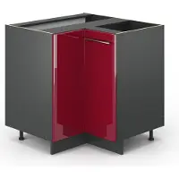 Vicco Hoekkast Fame-Line Bordeauxrode hoogglans 80.5 cm zonder werkblad, Model 35558