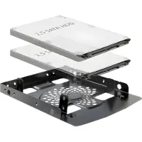 DeLOCK Premium 2x 2,5'' HDD/SSD naar 3,5'' slot montage frame / zwart
