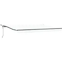 vidaXL Uitschuifbare luifel Wit 450 × 300 cm Polyester