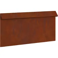 vidaXL Slakkenhekje 50 x 3,5 x 25 cm weervast staal Roestig