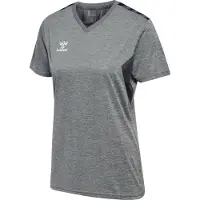 Hummel Functioneel shirt 'Authentic' antraciet / grijs gemêleerd / wit