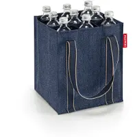 Reisenthel Bottlebag Flessentas 9 Flessen 1Ltr - 1L - Herringbone Donkerblauw