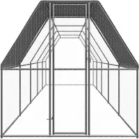 vidaXL Kippenhok 2x10x2 m gegalvaniseerd staal