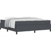 vidaXL Bedframe met matras Donkergrijs 180 x 200 cm Stof