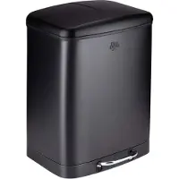 Dirt Devil Pedaalemmer | | 24 liter (Duo, Gedempt deksel, RVS, Zwart)