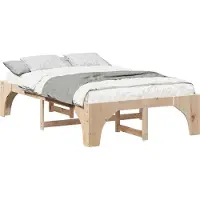 vidaXL Bedframe Bruin 120 x 190 cm Massief grenenhout