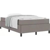 vidaXL Boxspring bed Taupe 120 x 190 cm Stof