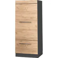 Vicco Hoge kast Fame-Line, Goudkleurig Eiken/Antraciet, 60 cm