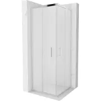 Mexen Rio vierkante douchecabine 70 x 70 , ijsglas, chroom - 860-070-070-01-30