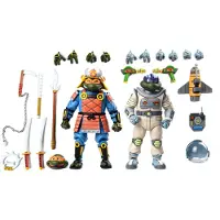 NECA Teenage Mutant Ninja Turtles Cartoon 2 Pack Ruimteavontuur & Samurai Turtles Actiefiguur 18 Cm
