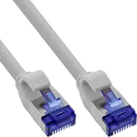 InLine SFTP CAT6a slimline flexibele netwerkkabel | TPE LSZH | grijs | 15 meter
