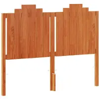 vidaXL Hoofdbord 135 cm massief grenenhout wasbruin