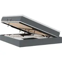 vidaXL Opbergbed met matras Donkergrijs 160 x 200 cm Fluweel