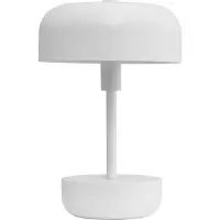 Dyberg Larsen Haipot LED tafellamp oplaadbare batterij wit Haipot, dimbaar, wit / opaal, Woon-/ Eetkamer, metaal, Modern