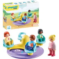 Playmobil 1.2.3 Carousel Construction Game Roze Kinderen