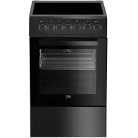 Beko FSS57100GAC - Vrijstaand fornuis - 4 keramische kookplaten - Heteluchtoven - 65 L - B 50 x H 85 cm - Houtskoolgrijs