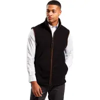 Premier Heren Artisan Fleece Gilet (Zwart/Bruin)