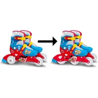 Ryhmä Hau Paw Patrol Twee in Eén Skate - Verstelbaar - Maat 27-30 - Blauw/Rood - 2 of 3 Wielen - Hiel-Rem