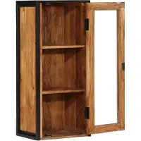 vidaXL Badkamerwandkast 40x30x90 cm massief acaciahout en ijzer