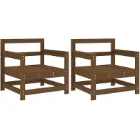 vidaXL Tuinstoelen 2 st massief grenenhout honingbruin