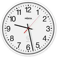 Peweta Radiografische wandklok, ø 300 mm, matzilver