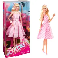 Barbie Margot Robbie As Collectible Signature From The Movie In Vintage Plaid Dress Doll Roze Kinderen