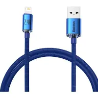Baseus - Data Cable Crystal Shine (CAJY000003) - USB to Lightning, 2.4A, 1.2m - Blue