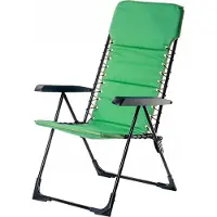 Kadax Tuinstoel, hoge rugleuning van staal, klapstoel met armleuningen, klapstoel met draagvermogen tot 110 kg, balkonstoel voor camping, terras en tuin (groen)