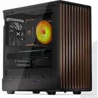 VIST Gaming PC Wood, uitgerust met een Ryzen 7 5700X processor, een RX 9060 XT grafische kaart, 32GB geheugen, een SSD van 2TB, Wi-Fi 6, Bluetooth 5.3 en Windows 11 Pro