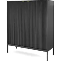 Selsey Dressoir Louis 2 deurs | spaanplaat zwart 104x125x39 cm dressoirs | NADUVI
