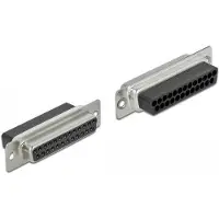 DeLOCK D-Sub 25 pin crimp female to 2 x RJ45 female with assembly kit beige