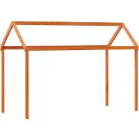 vidaXL Kinderbedhuisje 217x85,5x154 cm massief grenenhout wasbruin