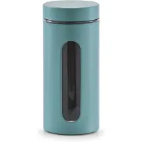 Zeller keuken Voorraadpot - met venster - eucalyptus groen - 1200 ml - D9.5 x 22cm