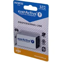 EverActive Rechargeable batteries Ni-MH 6F22 9V 320 mAh Professional - Batterie - 9V-Block