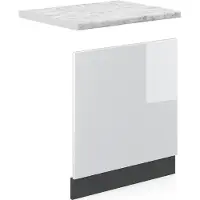 Vicco R-Line Frontpaneel – 60 cm, WB Marmer Wit Hoogglans