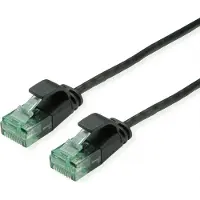 Roline RM UTP DataCenter Patchkabel Cat.6A (Klasse EA), extra dun, zwart, 3 m