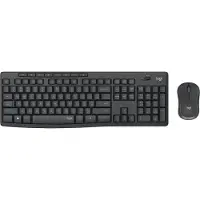 Logitech MK295 Silent Wireless Combo toetsenbord Inclusief muis RF Draadloos Grieks Grafiet