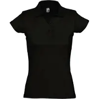 Sols Dames/dames Prescott Poloshirt met korte mouwen Jersey Polo (Diep zwart)