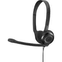 Epos PC 3 CHAT, kabelmodel, geschikt voor kantoor/callcenter, frequentiebereik 42 - 17000 Hz, gewicht 77 g, hoofdtelefoon met microfoon, kleur zwart