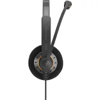 Sennheiser IMPACT SC 60 USB ML, Kabel, Gesprekken/muziek, 60 - 16000 Hz, 66 g, Hoofdtelefoon met microfoon, Zwart