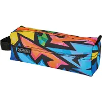 Herlitz Neon Art, zachte pennenhouder, polyester, meerkleurig, met patroon, met rits, voor tieners