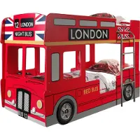 Vipack stapelbed London bus - 47719 - Rood