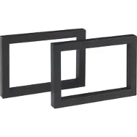 En.casa Stalen onderstel Lunderskov set van 2 tafelpoot 35x50 cm zwart []