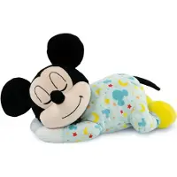 Clementoni Disney Baby Mickey, knuffel, ontspannend, animatiefiguur, interactief, met geluid, werkt op AAA-batterijen