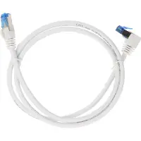 Goobay Netwerkkabel | Cat6a S/FTP | 0.25 meter (1x Haaks, Wit)