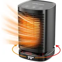 Vulpes goods Tech - Elektrische Kachel Pro - Ventilatorkachel - Heater - 2 Standen - 1200W - LED Indicatie - Wit