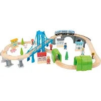 Small Foot - Houten Treinset met Brug, 60dlg.