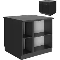 Vicco Fame-Line Keukeneiland – 90 cm met lade, zonder werkblad Zwart gestreept