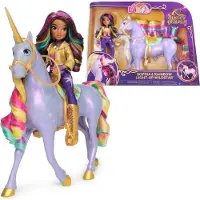Spin Master - Sophia & Regenboog Lichtmagie Wildstar - Modepop met Interactieve Eenhoorn met licht geluid en muziek